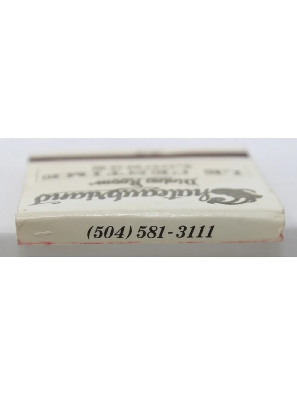 Vintage Matchbook Le Pavillon Hotel Chateaubriand Dining Room New Orleans
